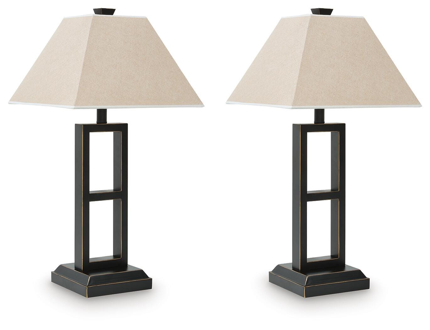 Deidra Metal Table Lamp (2/CN) - Black