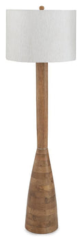 Ailsa Wood Floor Lamp (1/CN) - Natural Brown