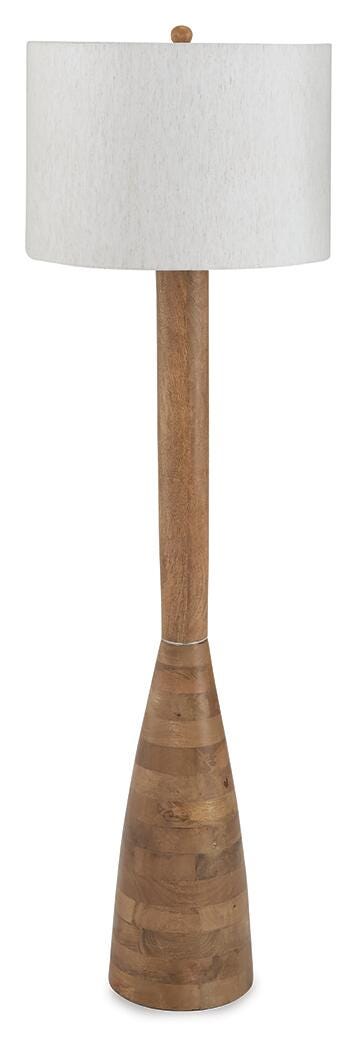 Ailsa Wood Floor Lamp (1/CN) - Natural Brown