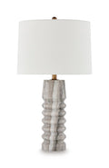 Desmont Marble Table Lamp (1/CN) - White/Beige/Gray