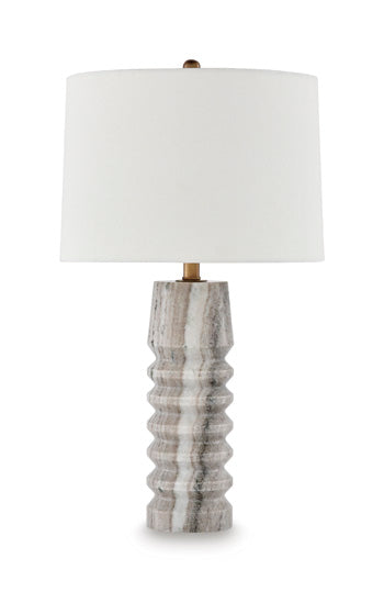 Desmont Marble Table Lamp (1/CN) - White/Beige/Gray
