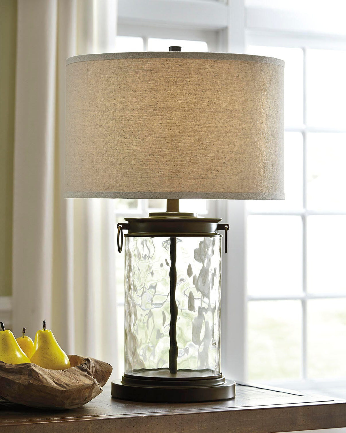 Tailynn Glass Table Lamp (1/CN) - Clear/Bronze Finish