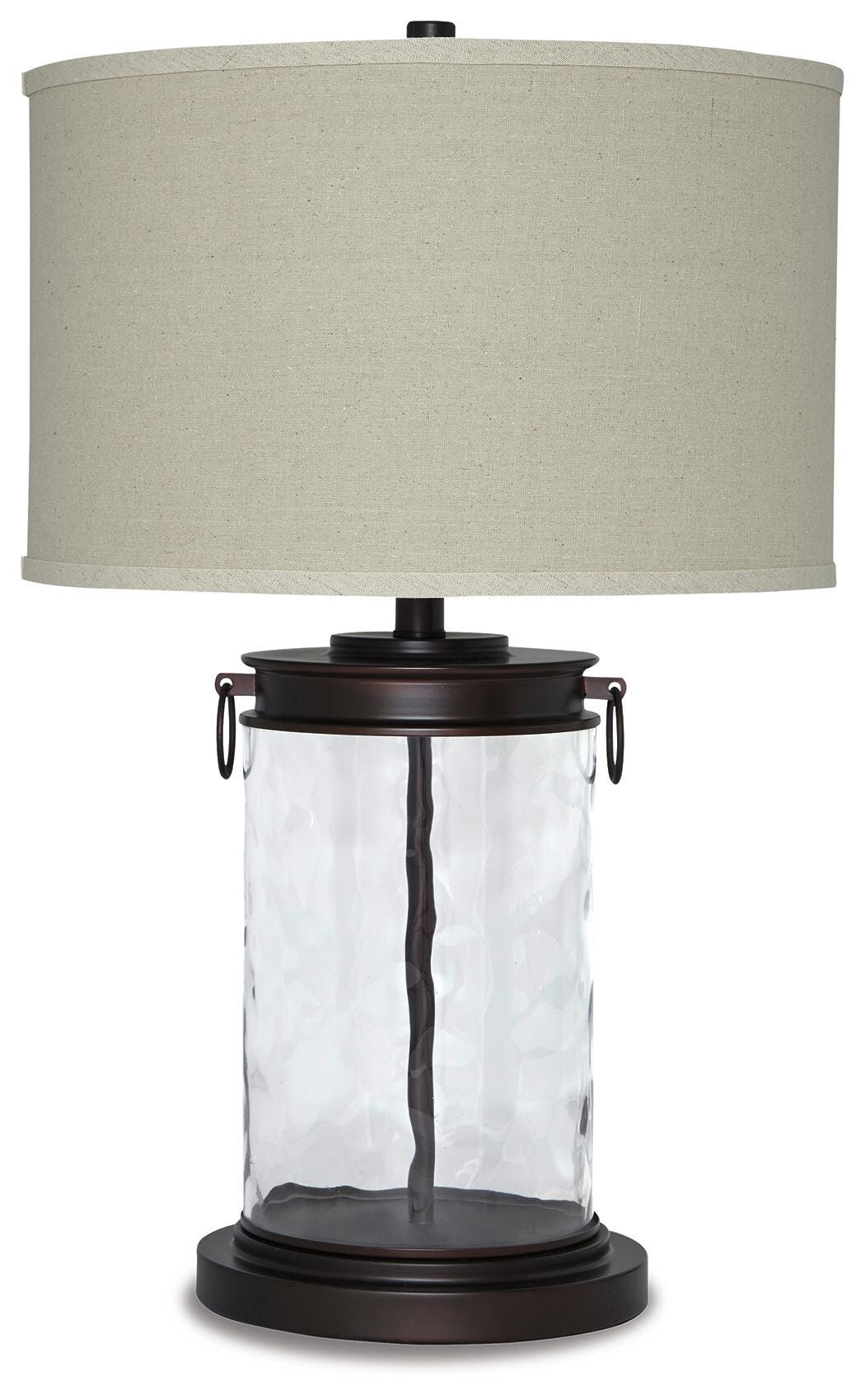 Tailynn Glass Table Lamp (1/CN) - Clear/Bronze Finish