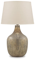 Mari Glass Table Lamp (1/CN) - Gray/Gold Finish
