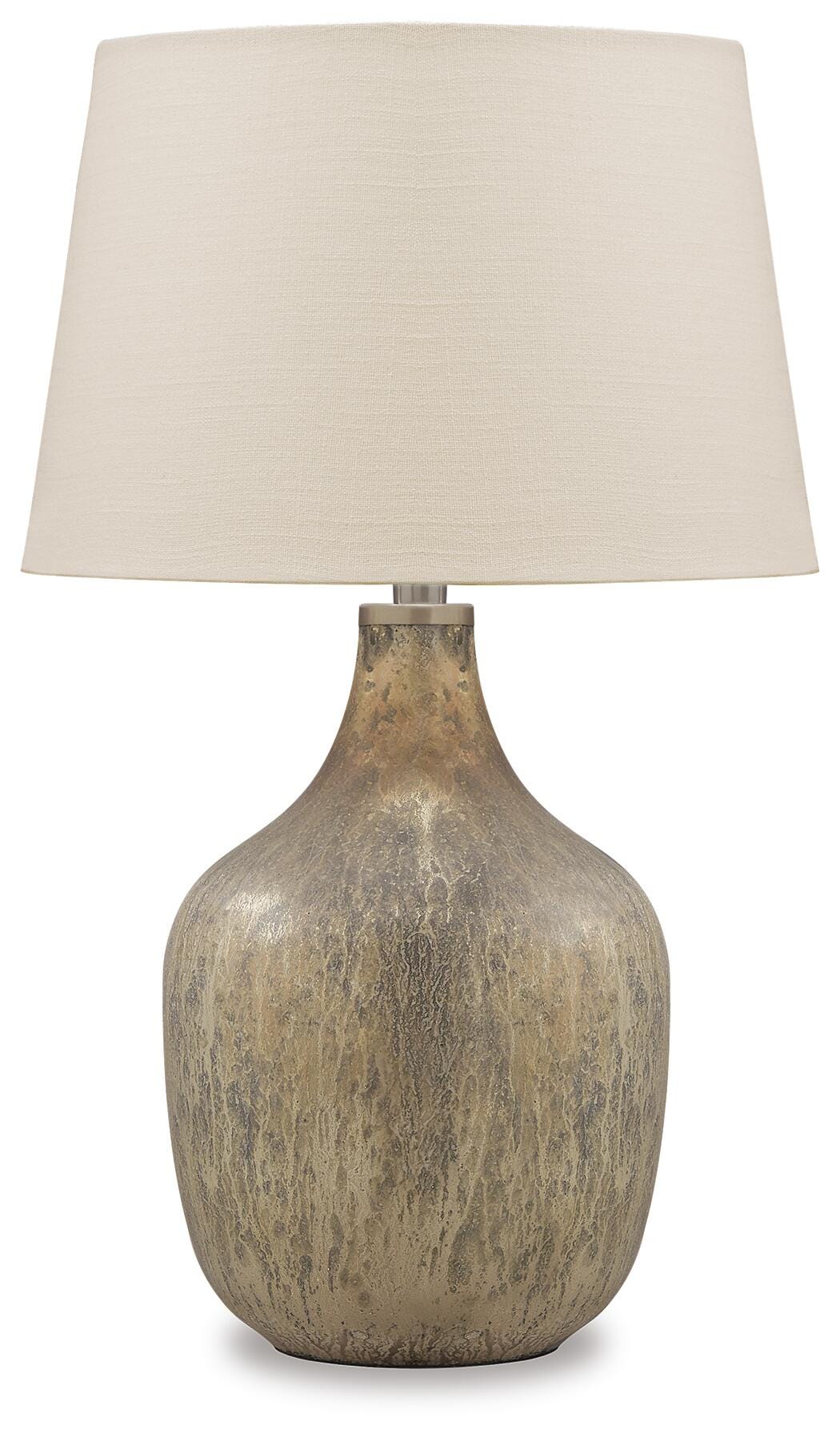 Mari Glass Table Lamp (1/CN) - Gray/Gold Finish