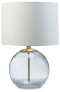 Samder Glass Table Lamp (1/CN) - Clear/Brass Finish