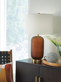 Farberman Glass Table Lamp (1/CN) - Amber