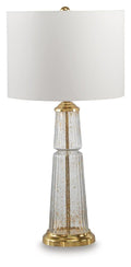 Bakersboro Glass Table Lamp (1/CN) - Clear/Gold Finish