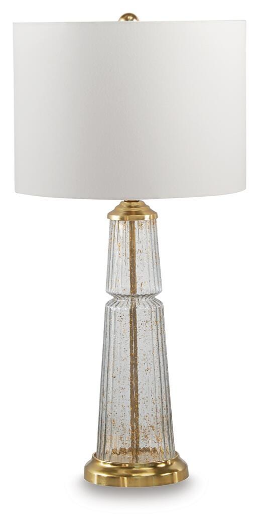 Bakersboro Glass Table Lamp (1/CN) - Clear/Gold Finish