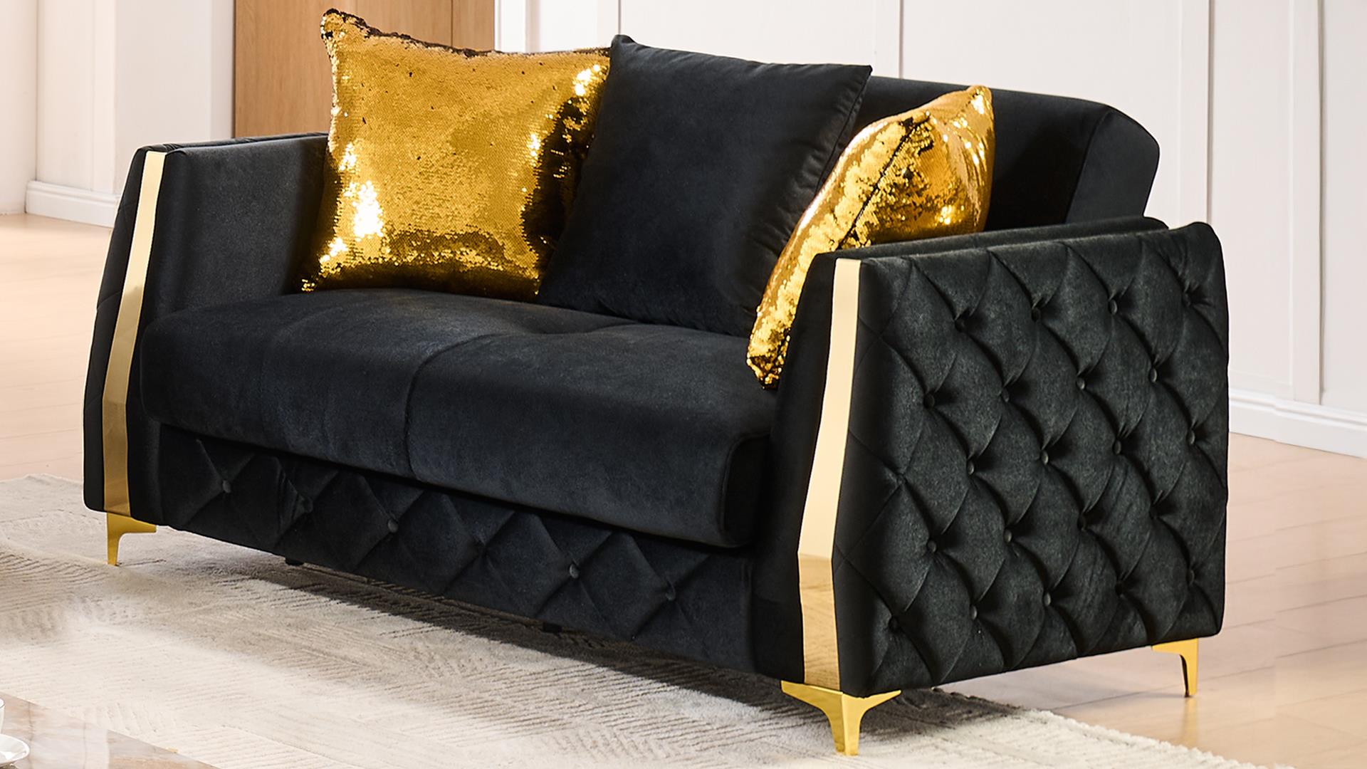 Lippa Living Room Collection - Black