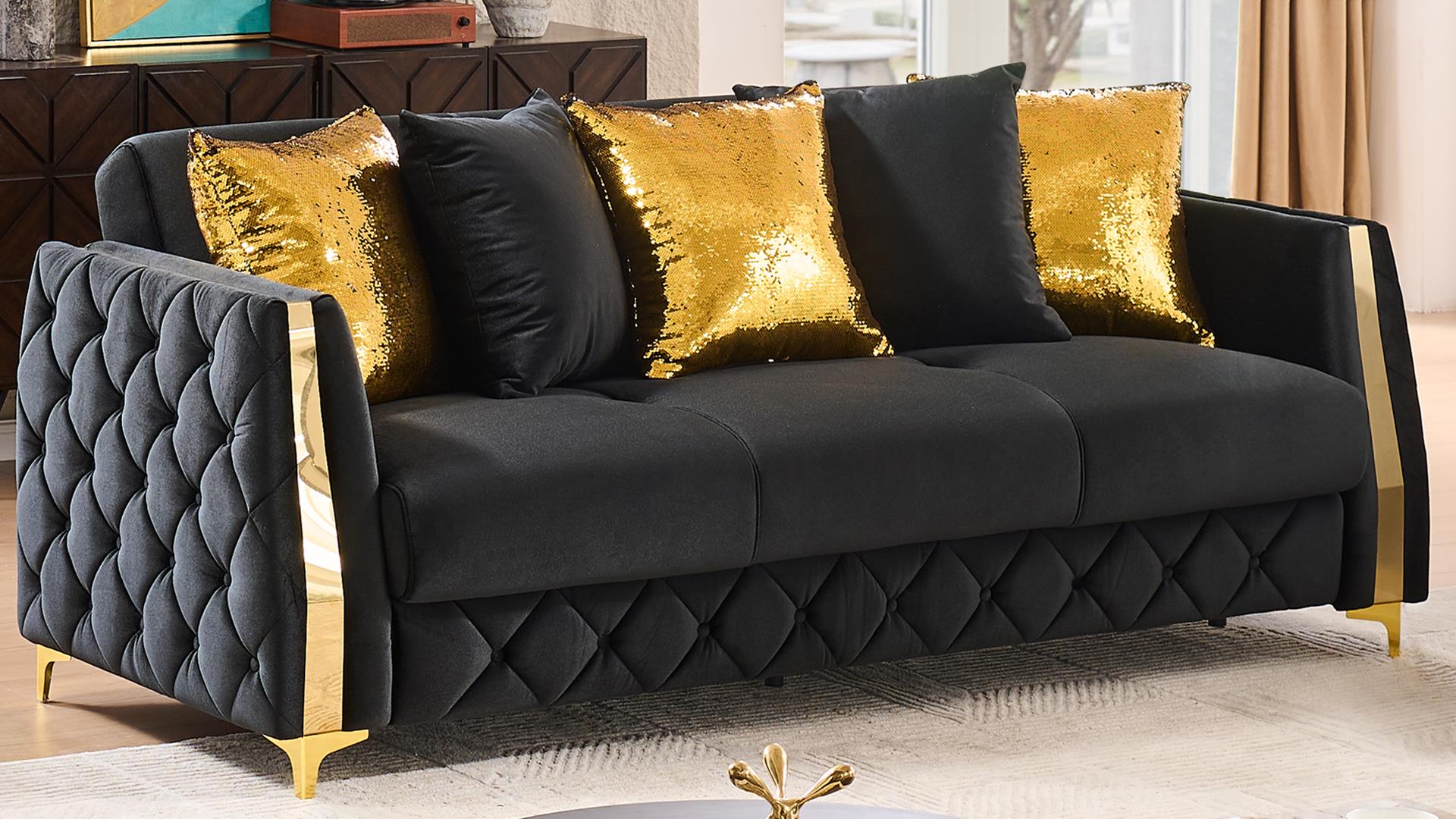 Lippa Living Room Collection - Black