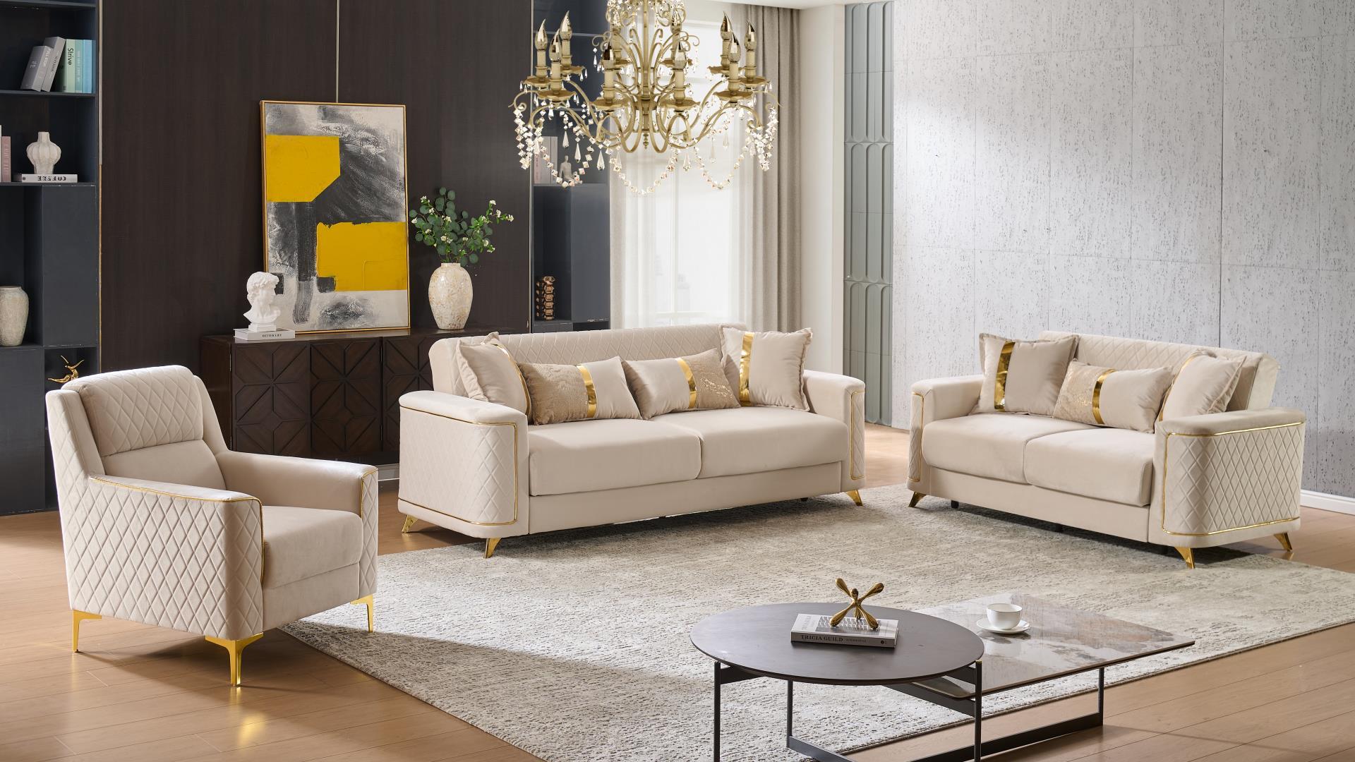 Lisa Living Room Collection - Beige