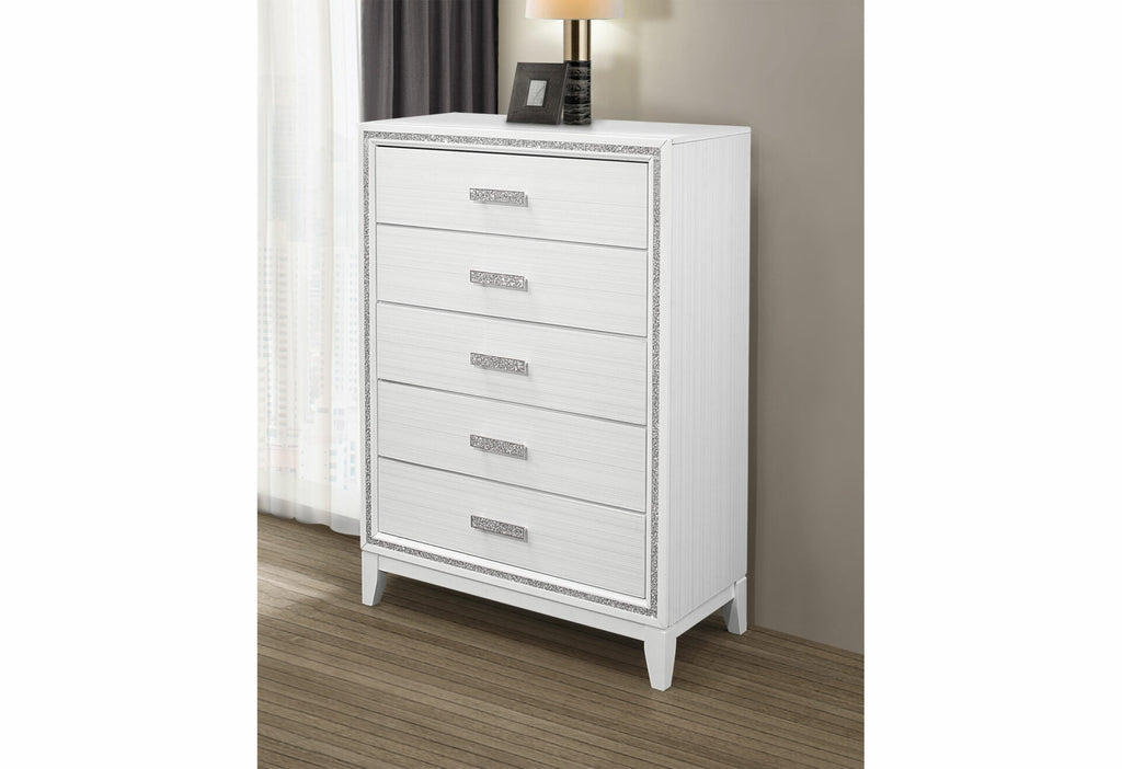 LILY WHITE QUEEN BEDROOM SET 5PCS