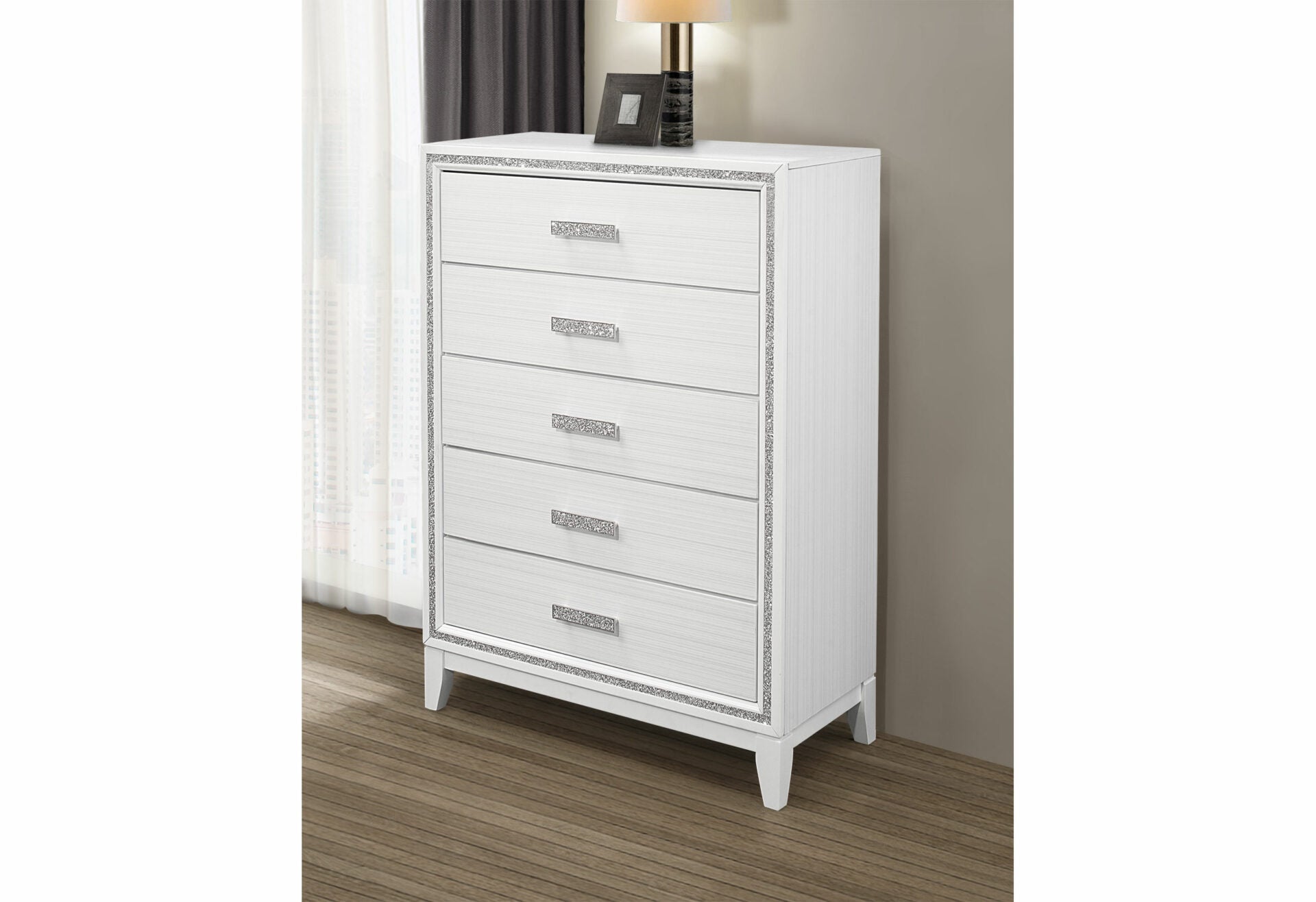 LILY WHITE QUEEN BEDROOM SET 5PCS