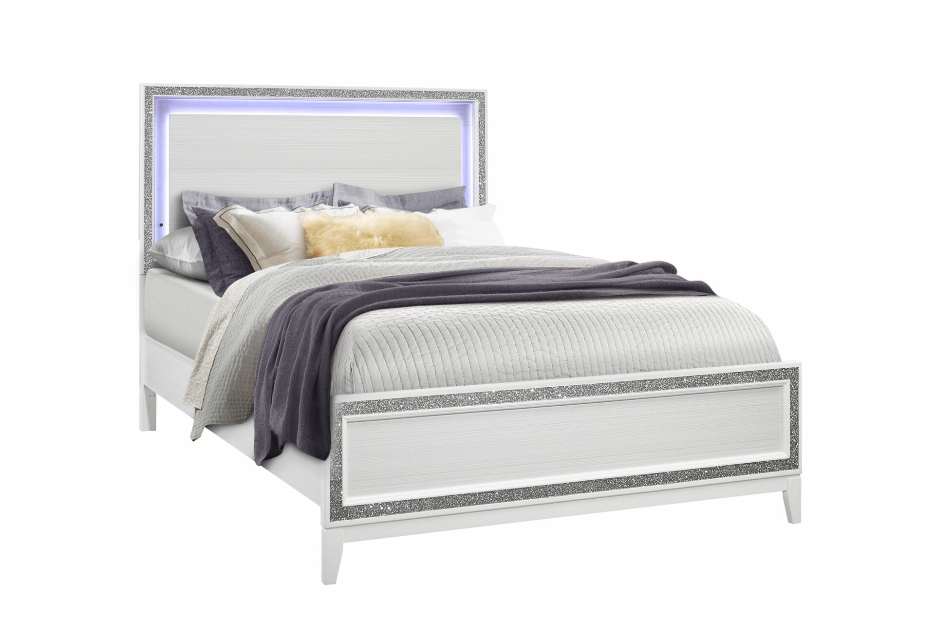 LILY WHITE QUEEN BEDROOM SET 5PCS