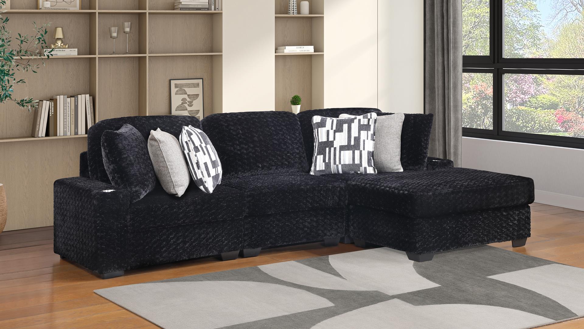 MAGNUM SECTIONAL IN BLACK
