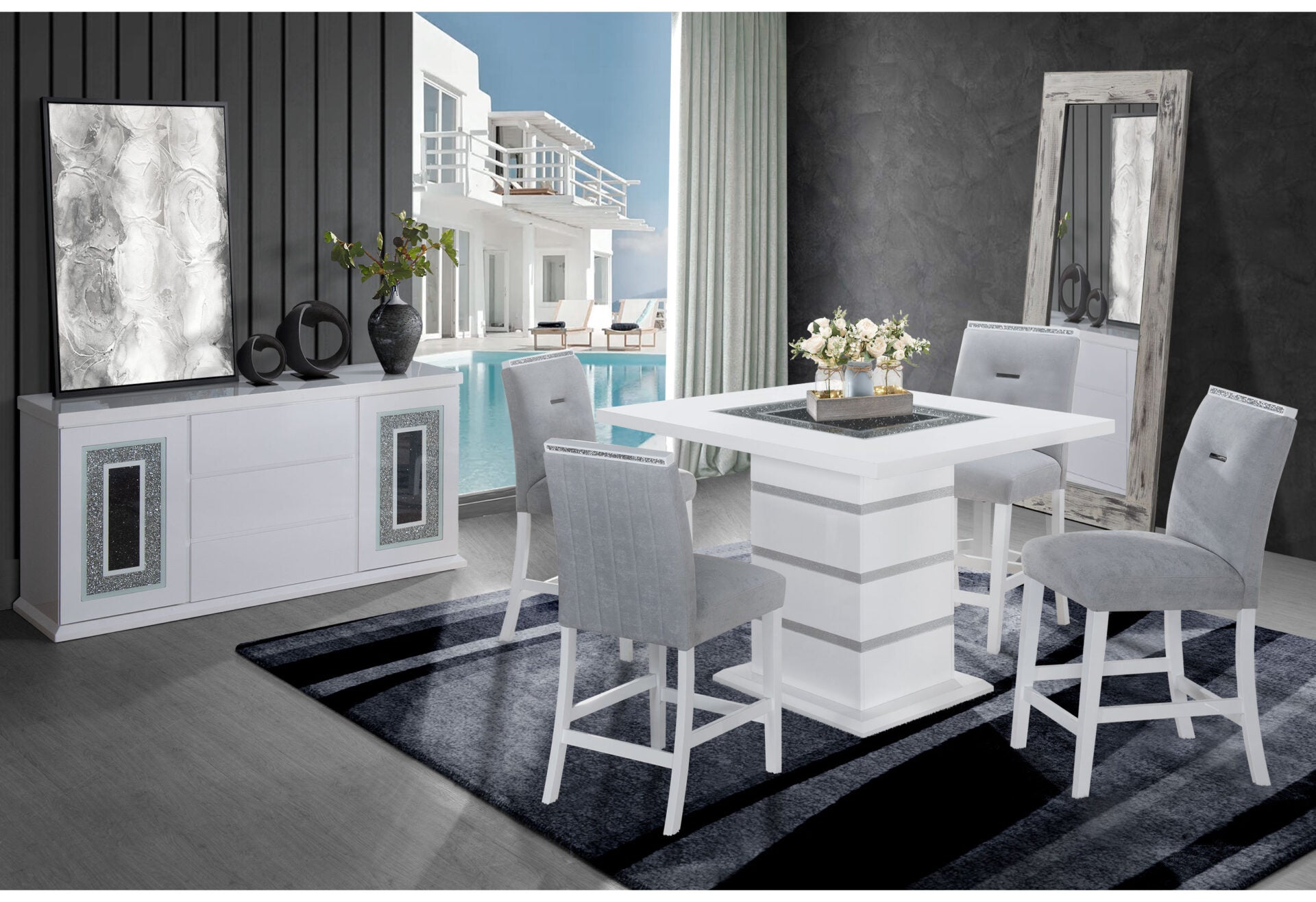 Monaco Dining Room Collection - White