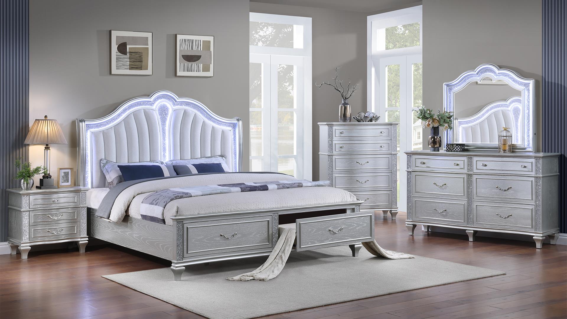 Mystic Bedroom Collection - Silver
