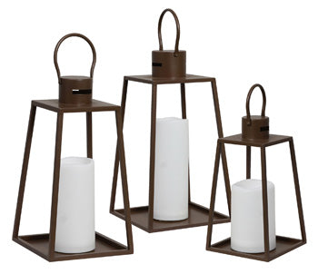 Elmsworth Lantern Set (3/CN) - Brown