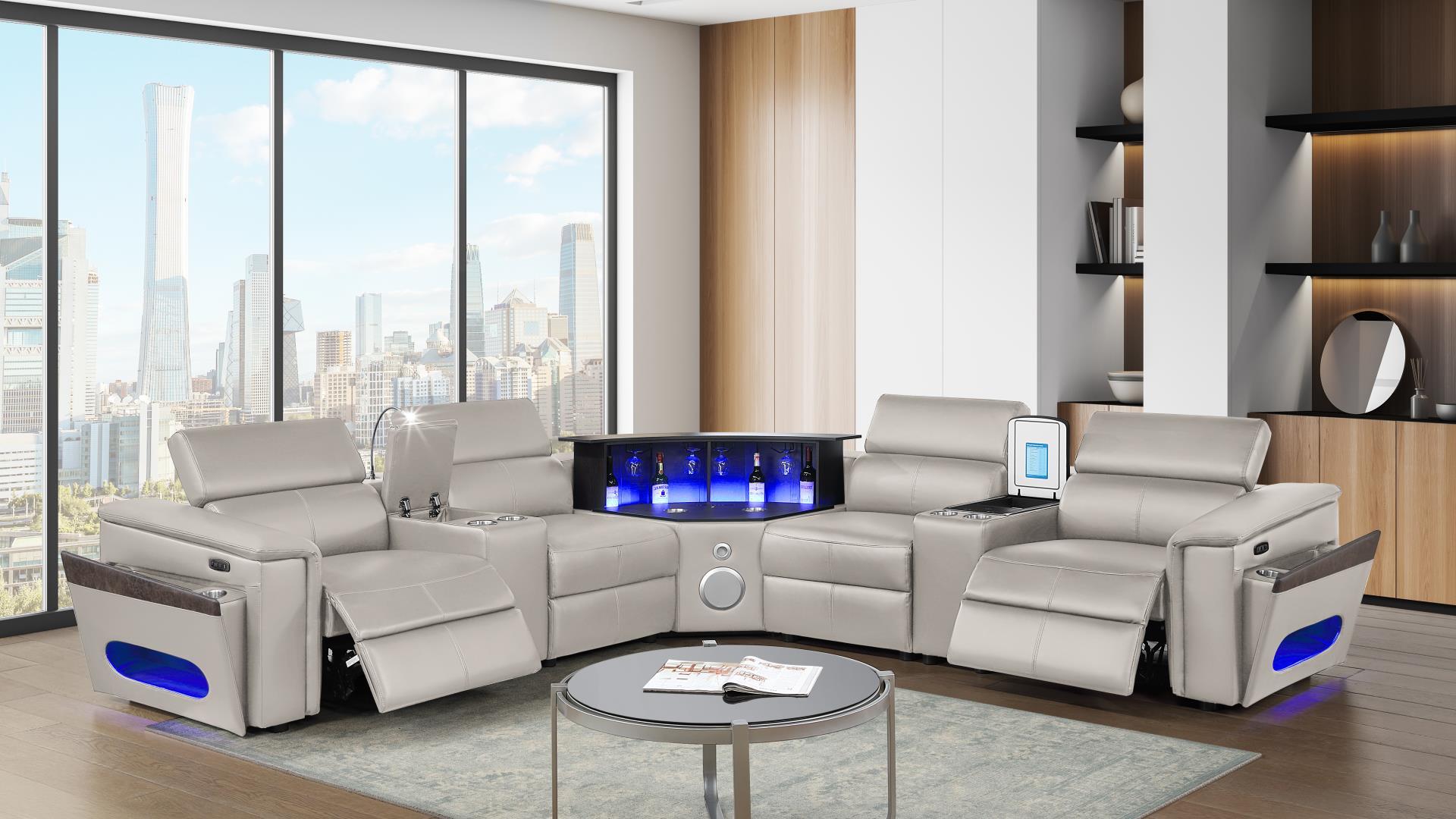 Nova Sectional Sofa in Gray