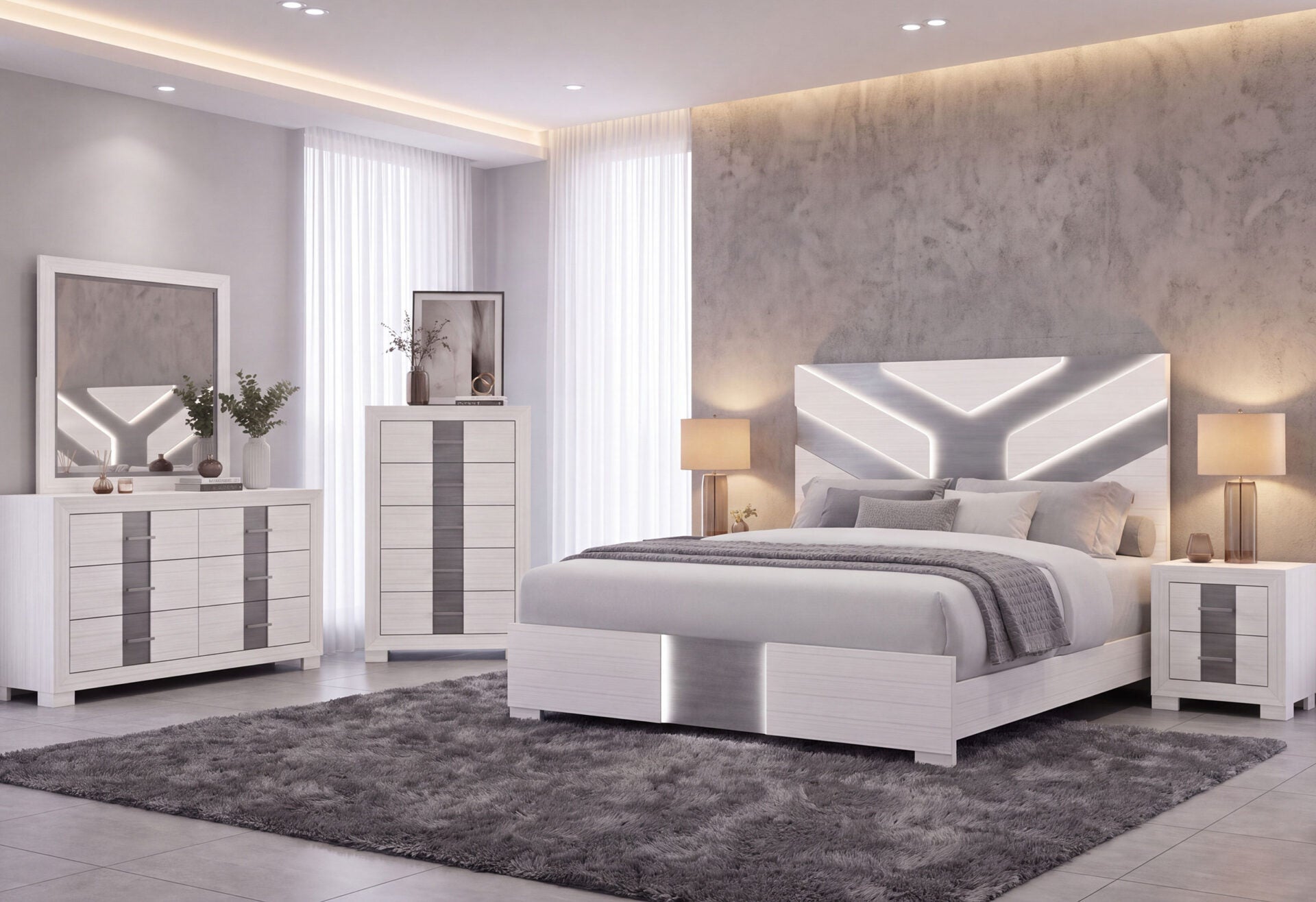 Optimus Bedroom Collection - White