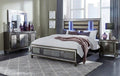 Attitude Is Back, Grey Metallic | Bedroom Set size Queen