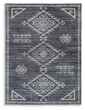 Arloman Washable Medium Rug - Black/Cream/Gray