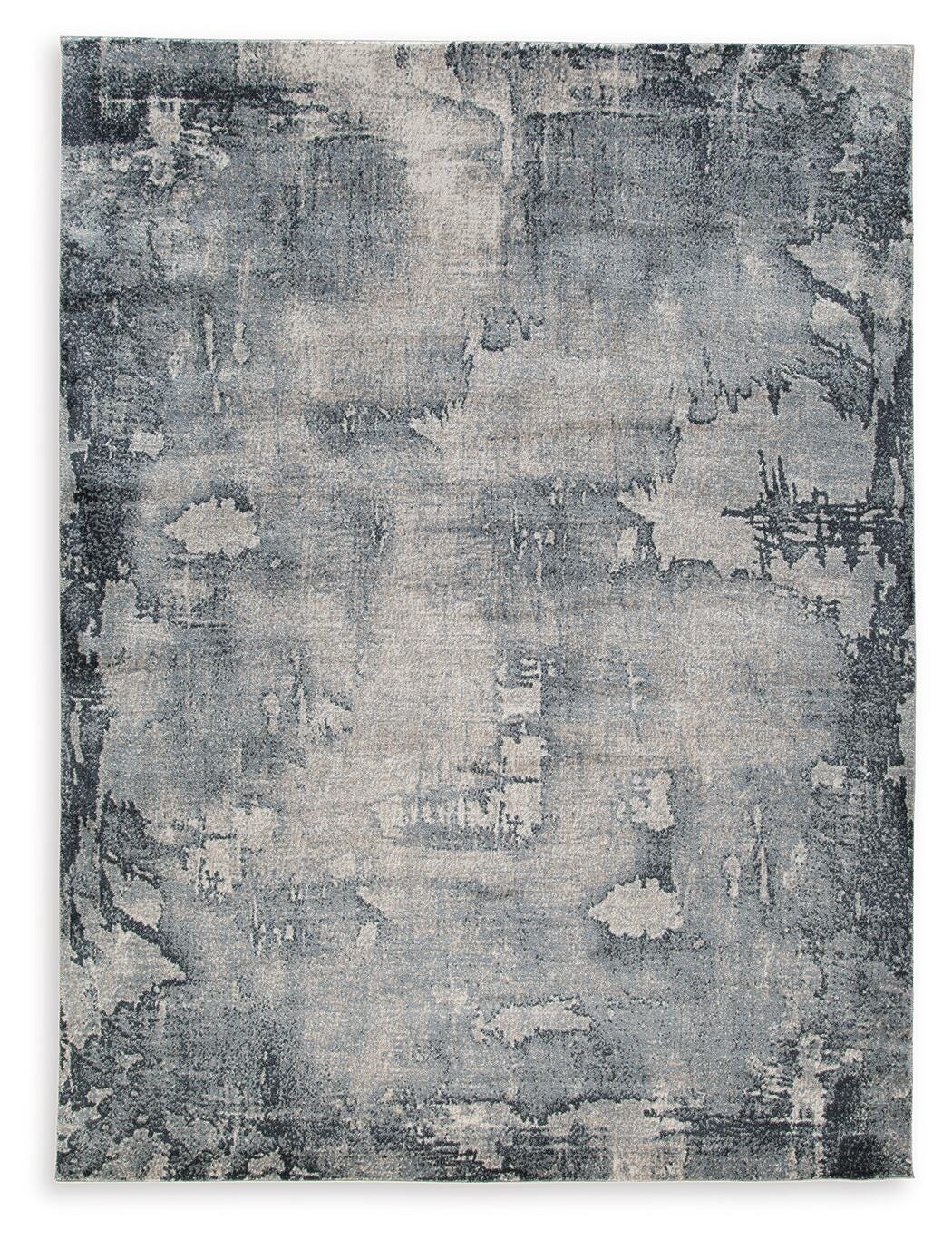 Langrich Medium Rug - Blue/Gray/Cream