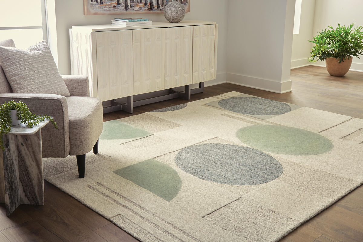 Dallane Rugs Collection - Linen/Blue/Green
