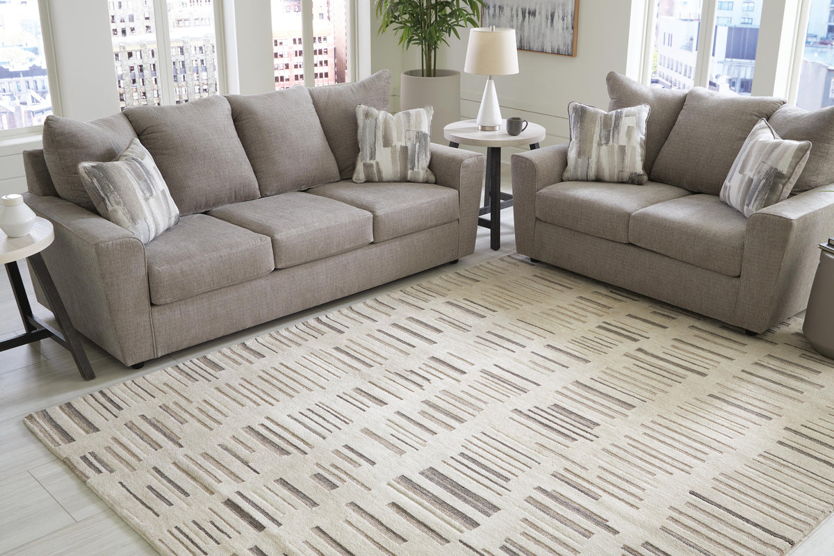 Leesdale Rugs Collection - Ivory/Brown/Black