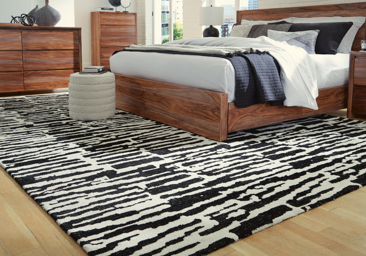 Bramshaw Rugs Collection - Black/Ivory
