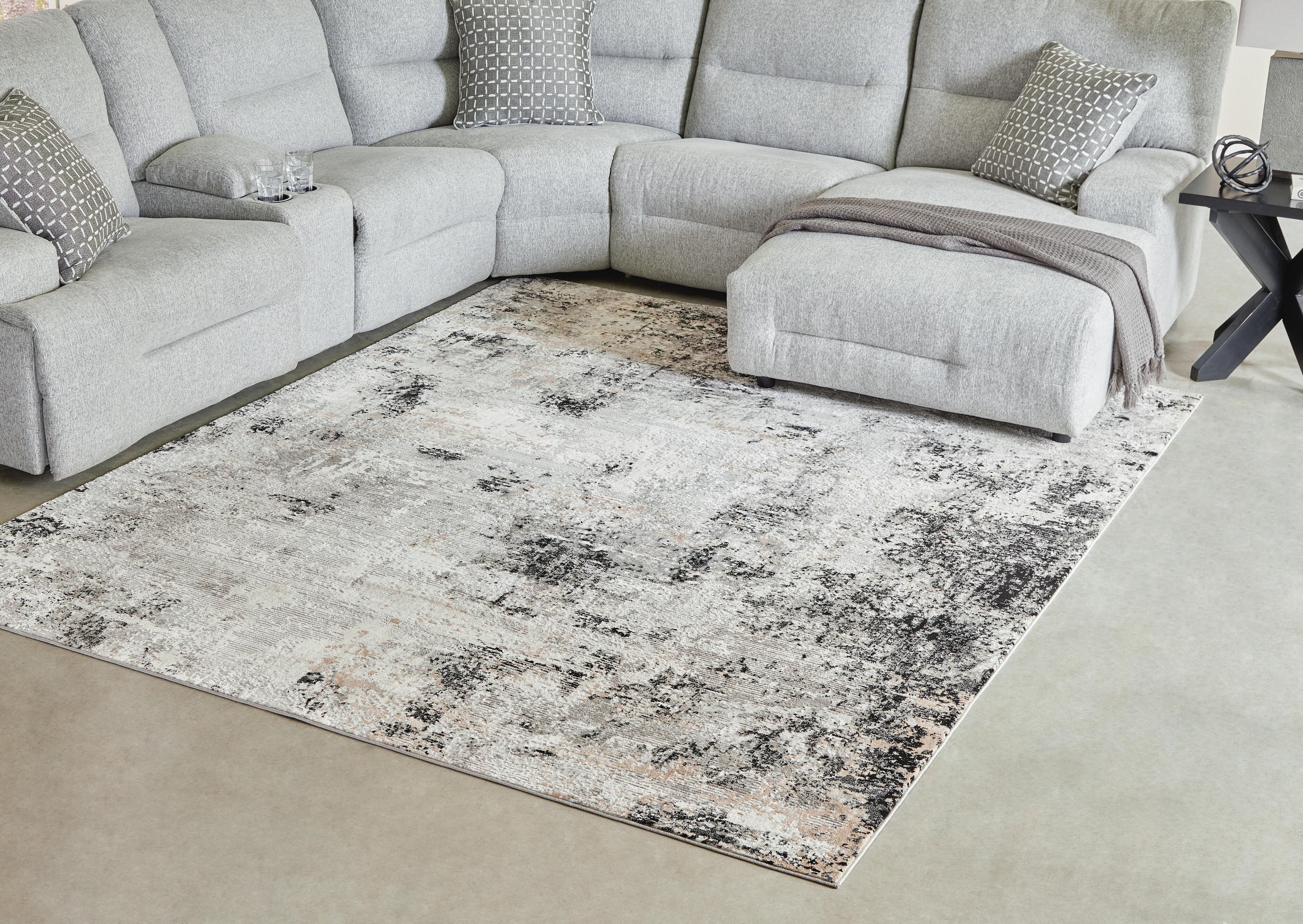 Langwell Rugs Collection - Black/Gray/White