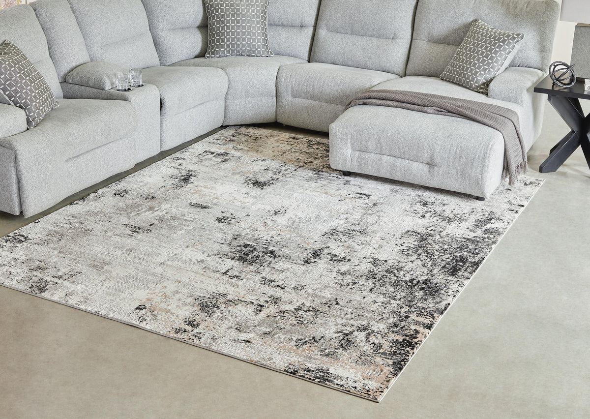 Langwell Rugs Collection - Black/Gray/White