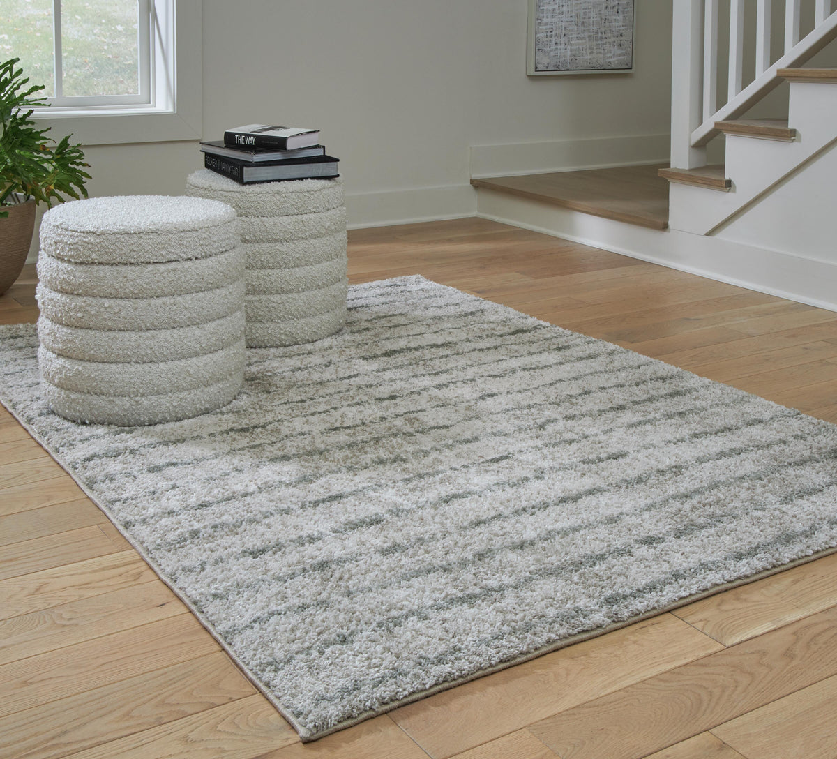 Laddway Medium Rug - Cream/Green