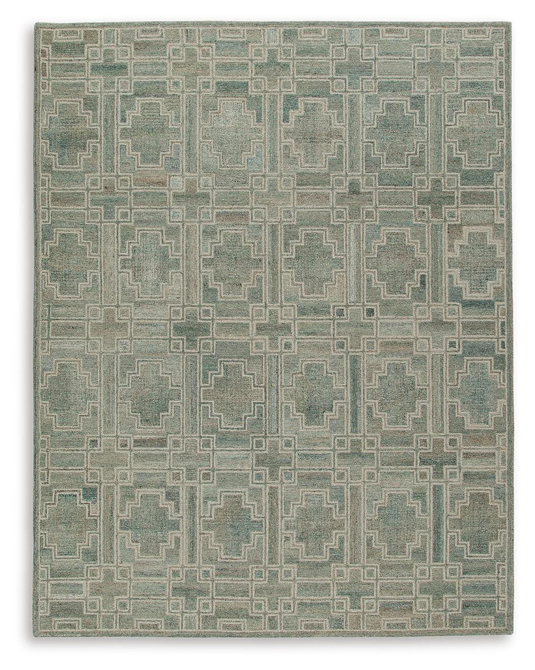 Jossland Rugs Collection - Green/Ivory