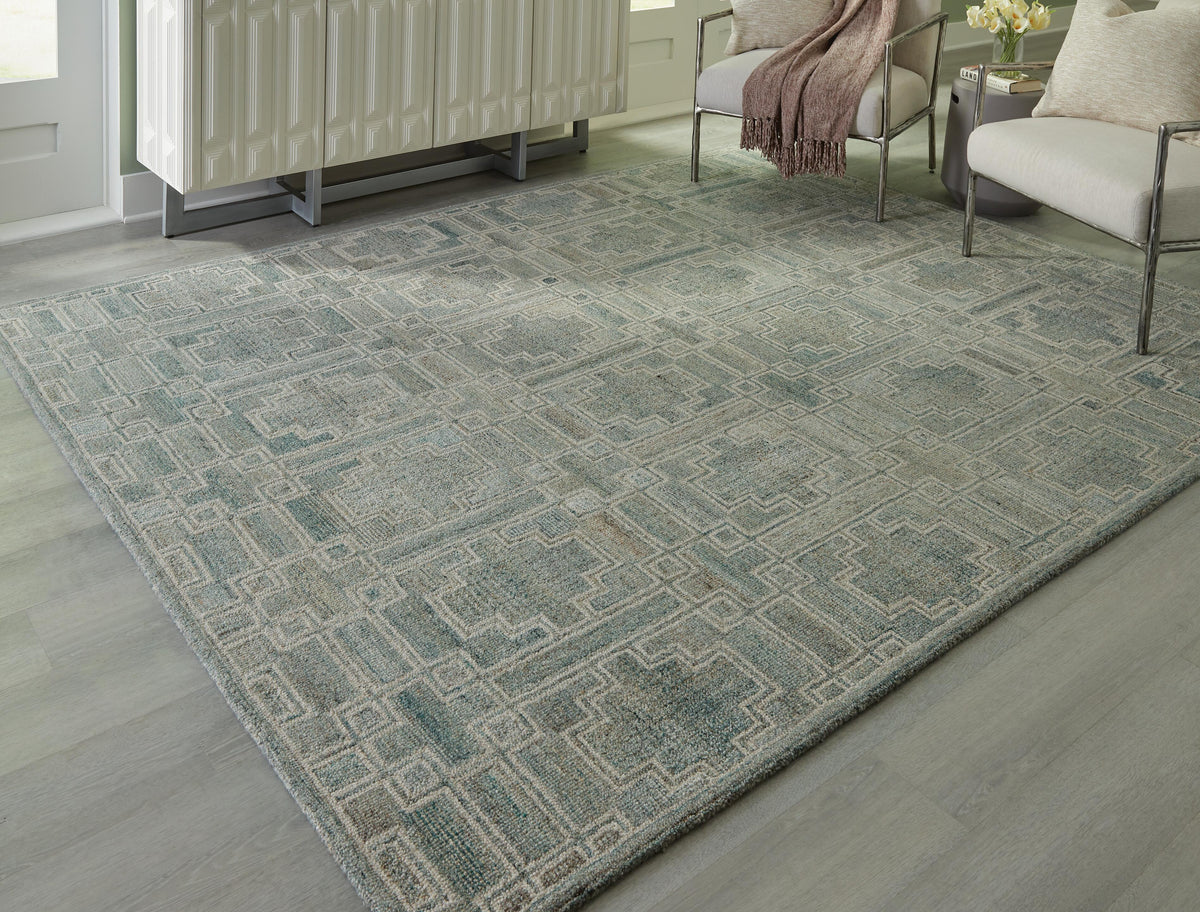 Jossland Rugs Collection - Green/Ivory