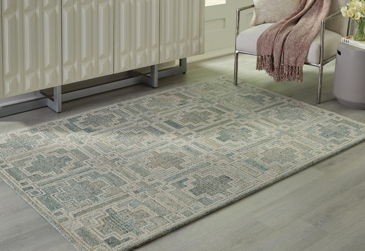 Jossland Rugs Collection - Green/Ivory