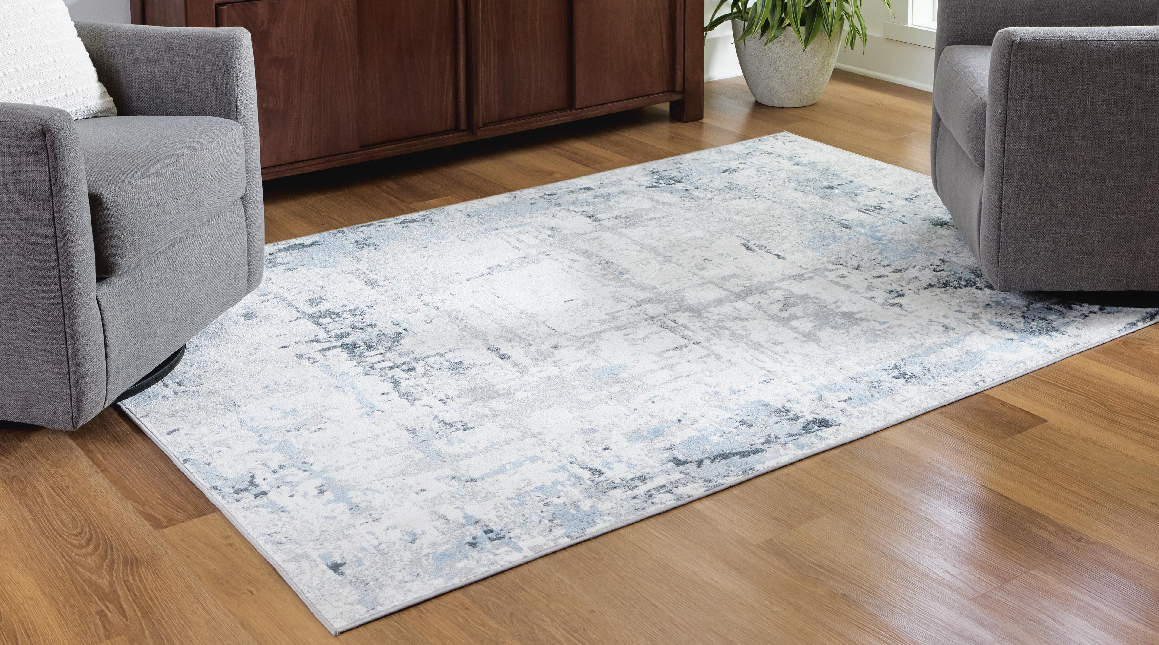 Emertonly Rugs Collection - Blue/White/Gray