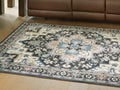 Leningston Rugs Collection - Black/Cream/Blue