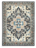 Leningston Rugs Collection - Black/Cream/Blue