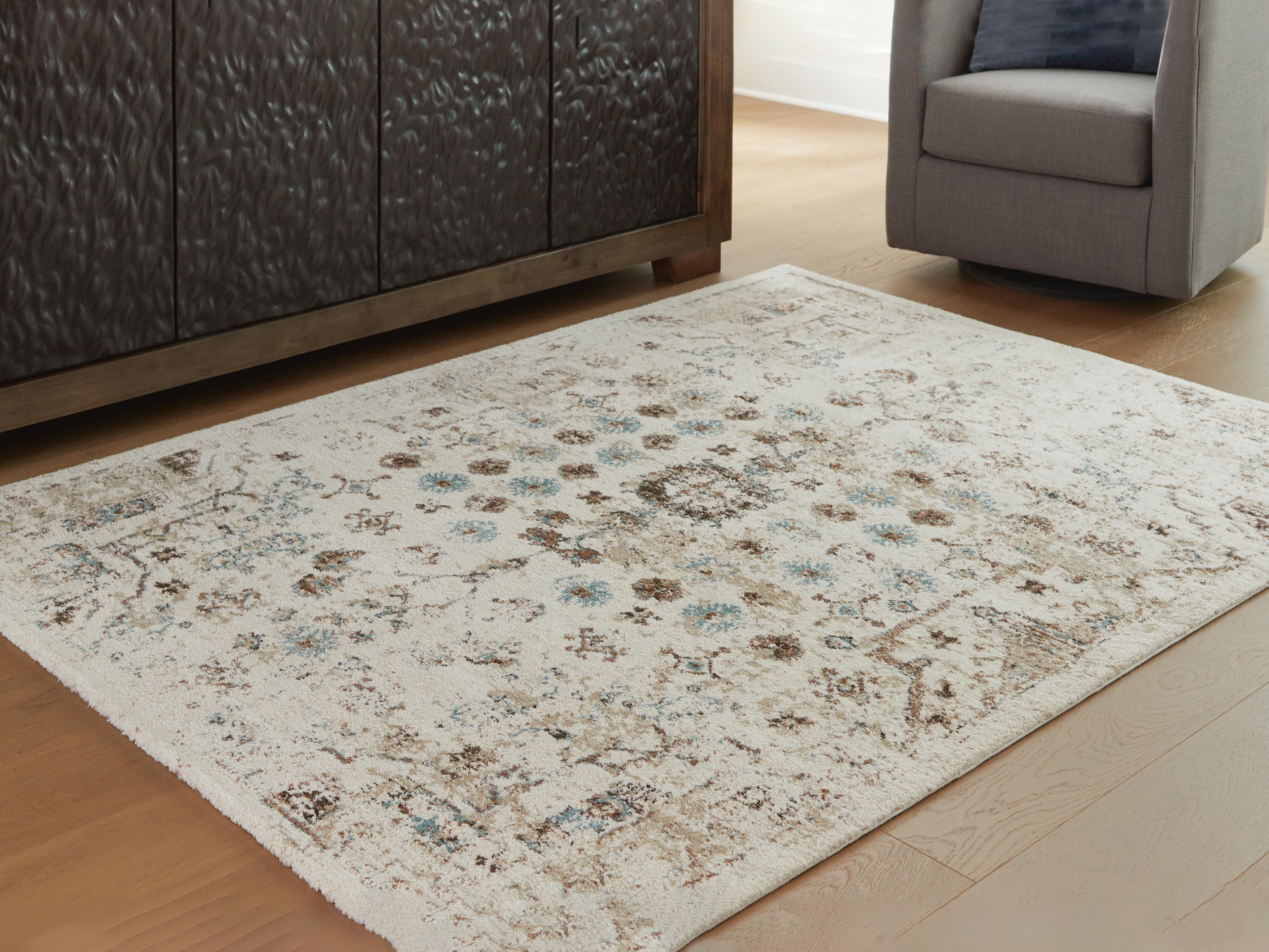 Jossler Rugs Collection - Ivory/Brown/Teal