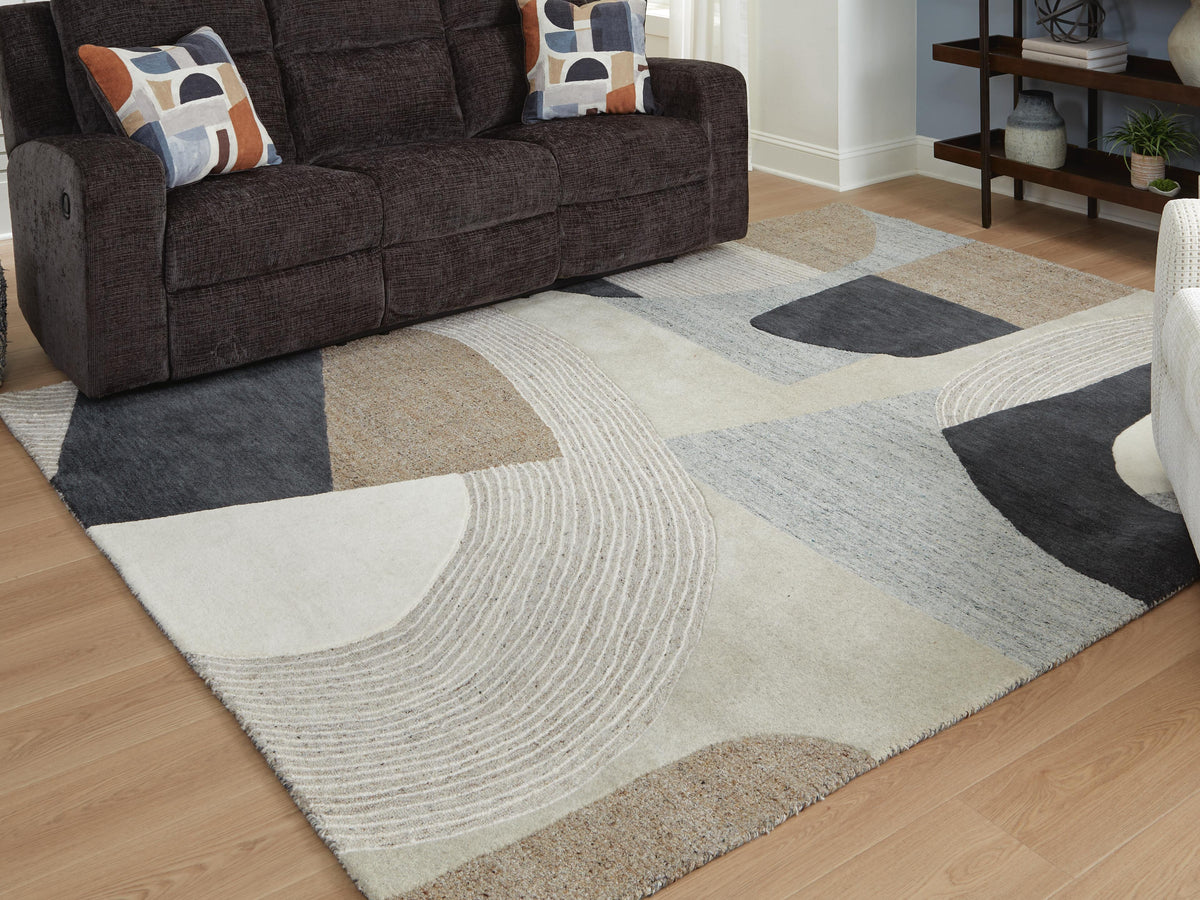 Edrickhill Rugs Collection - Grayish Teal/Taupe/Cream