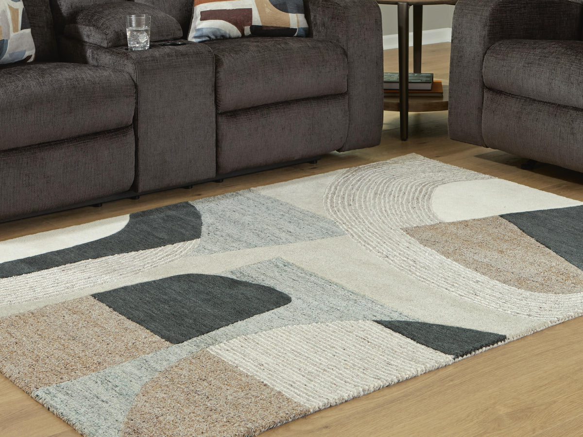 Edrickhill Rugs Collection - Grayish Teal/Taupe/Cream
