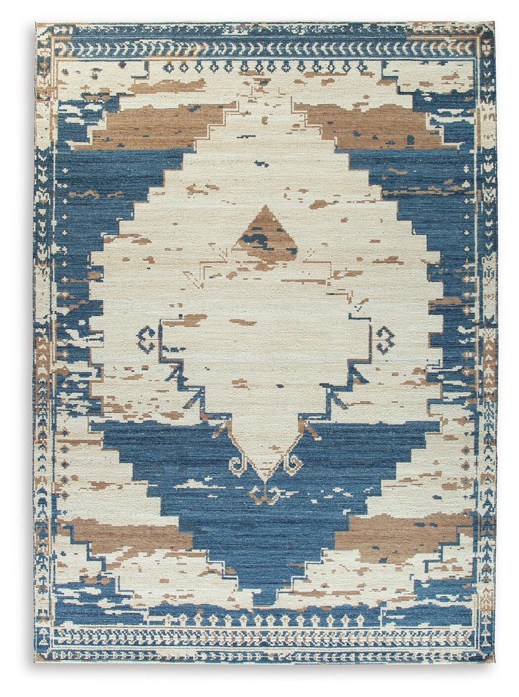 Varnler Rugs Collection - Blue/Brown/Tan