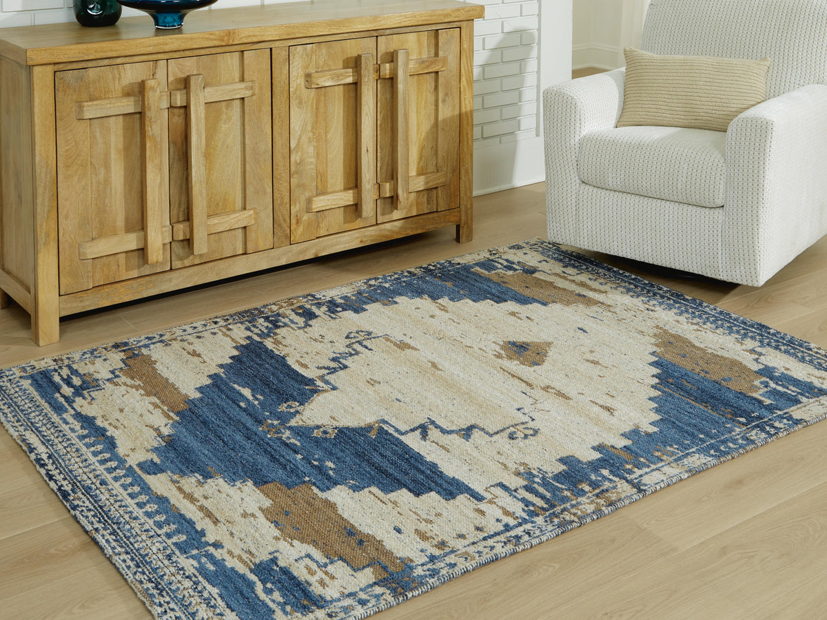 Varnler Rugs Collection - Blue/Brown/Tan
