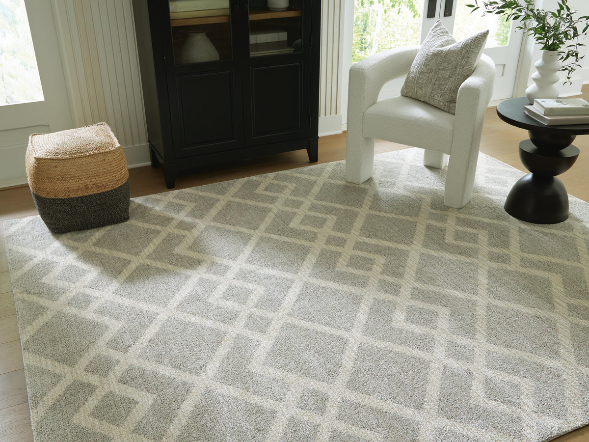 Unawick Rugs Collection - Gray/Ivory