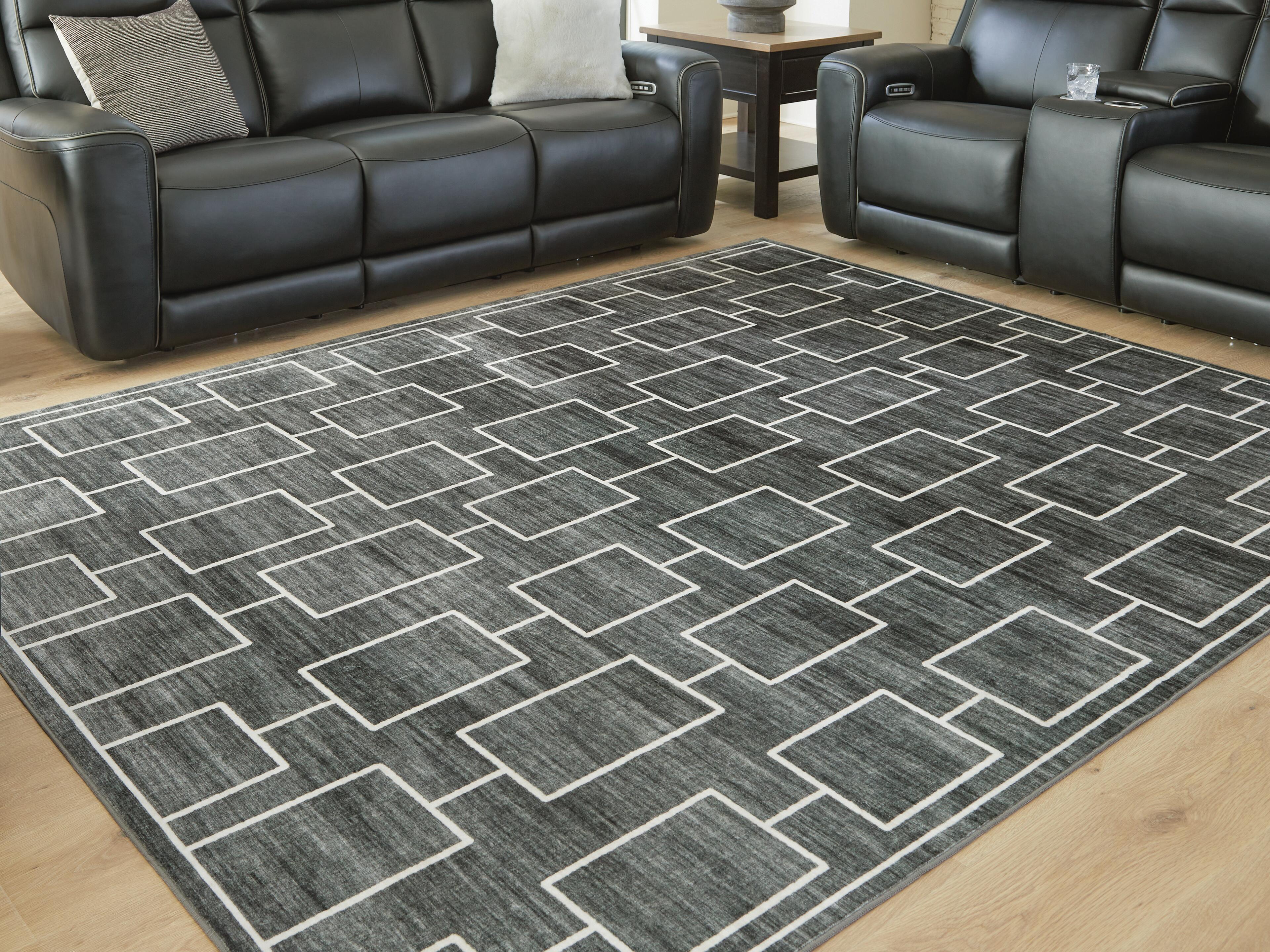 Elderland Rugs Collection - Black/Gray