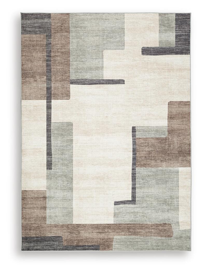 Larkport Rugs Collection - Cream/Brown/Gray