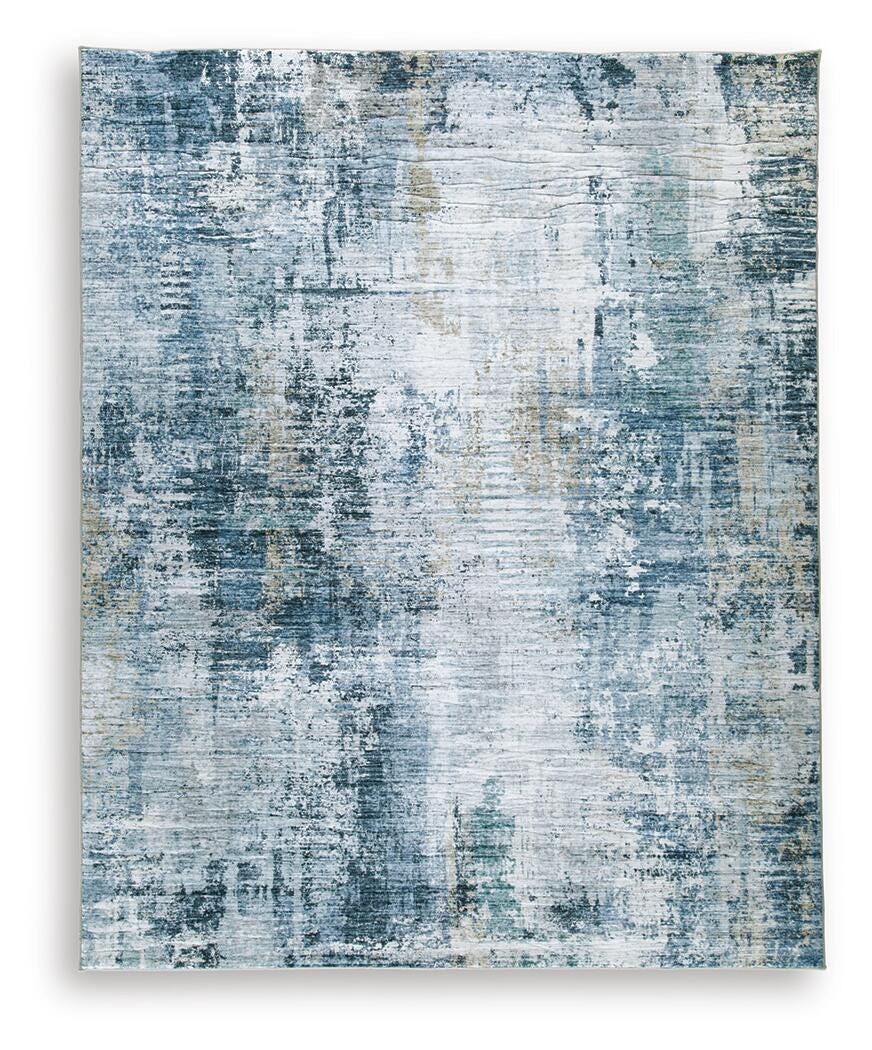 Arlenmont Rugs Collection - Blue/White/Brown