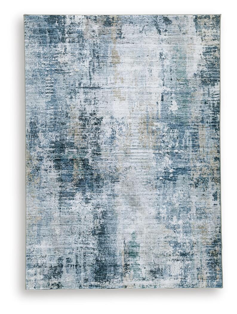 Arlenmont Rugs Collection - Blue/White/Brown
